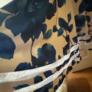 Beautiful white and blue floral a-line dress.